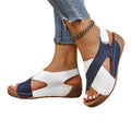 Women's Cut-Out Cross Strap Sandals with Easy Velcro Fastening