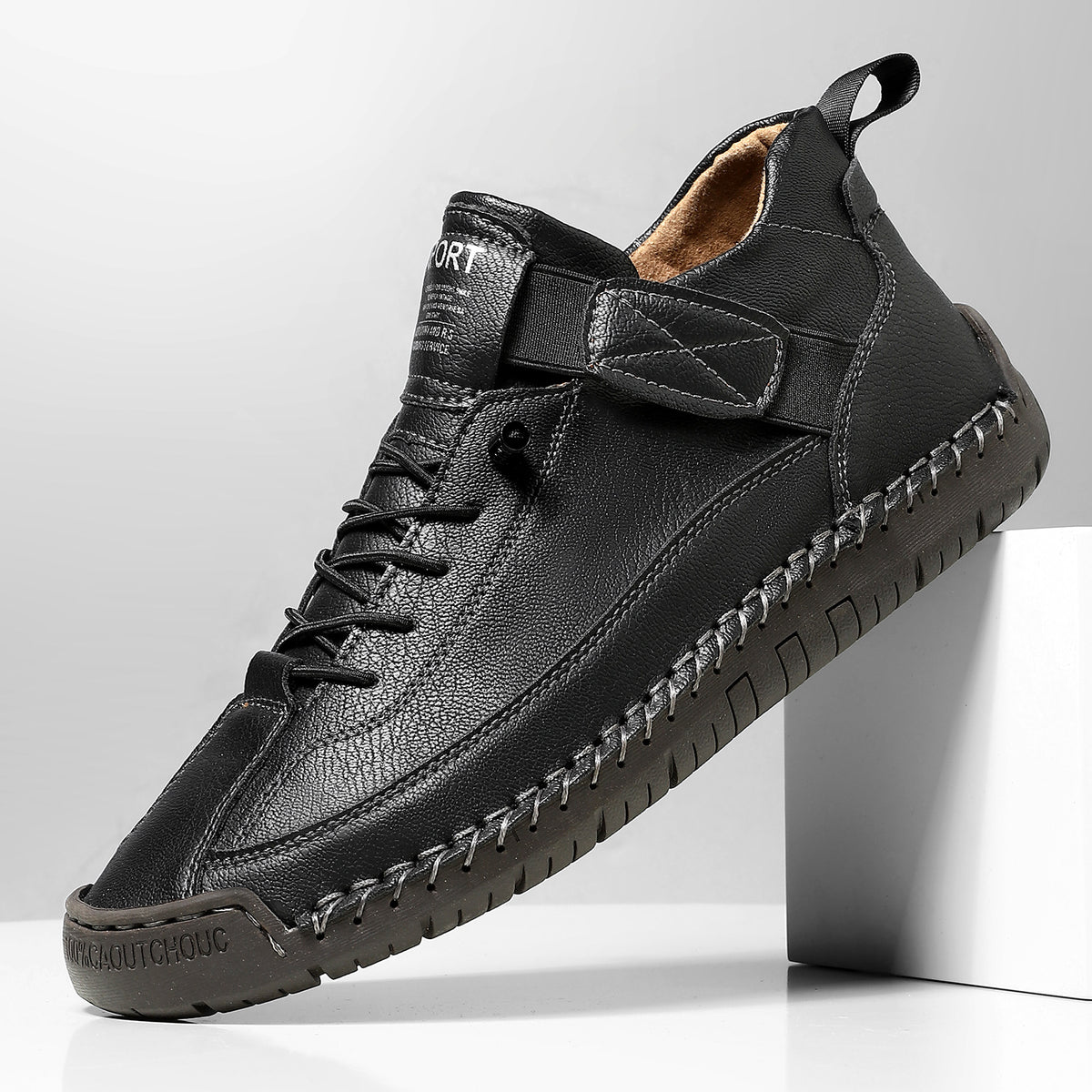 Premium Handmade Stitched Flat Martin Boots | Unisex Leather Boots