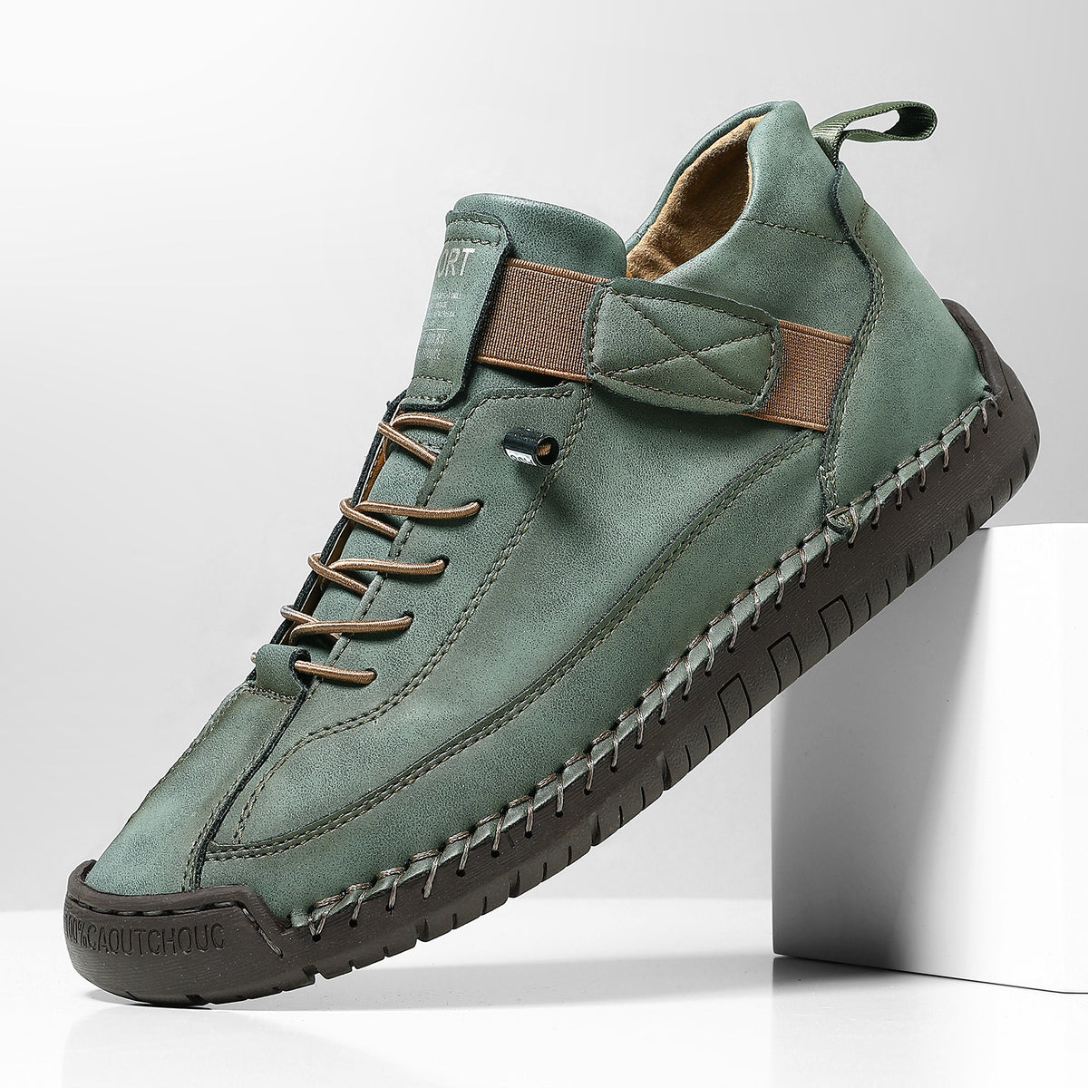Premium Handmade Stitched Flat Martin Boots | Unisex Leather Boots