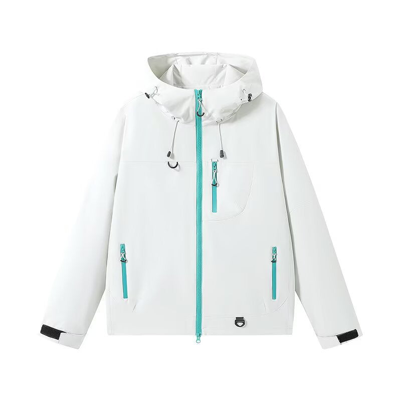 Women's Waterproof Windproof Softshell Jacket – Lightweight Petite Coat