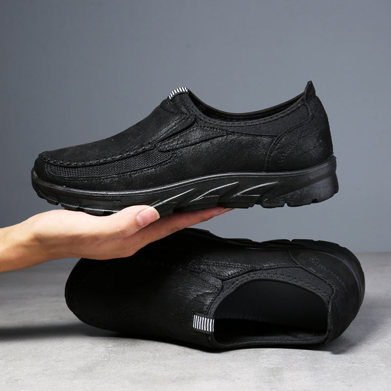 Men's Breathable Casual Business Shoes – British Style Slip-On