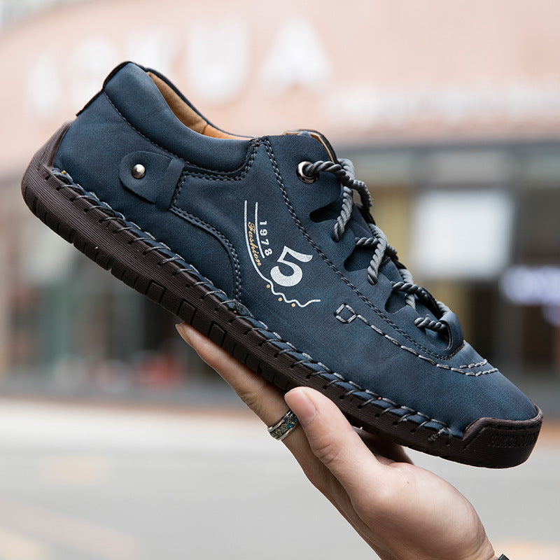 Men's Casual Martin Boots – Round Toe Lace-Up Boots
