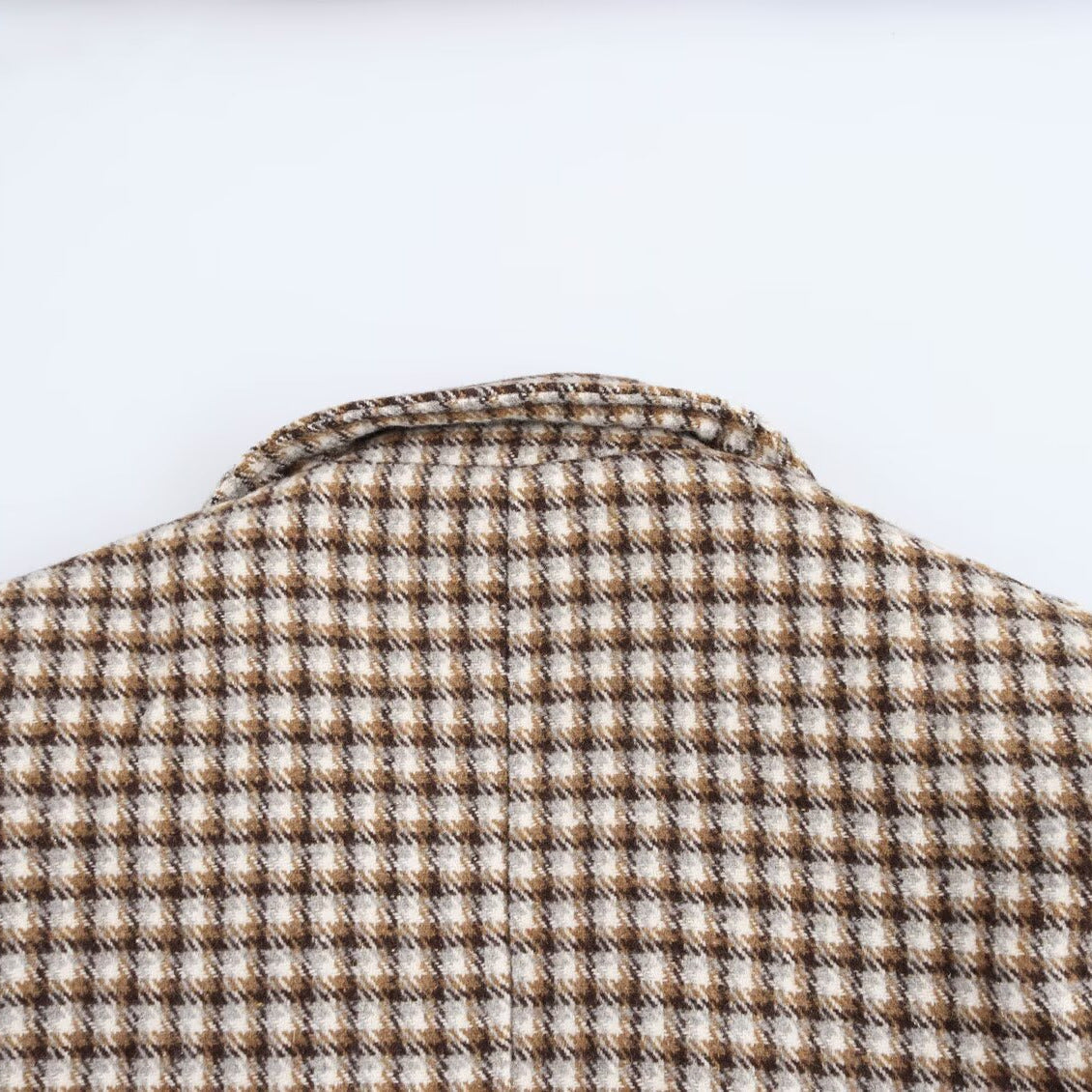 Plaid Long Coat Jacket – Women's Checkered Overcoat