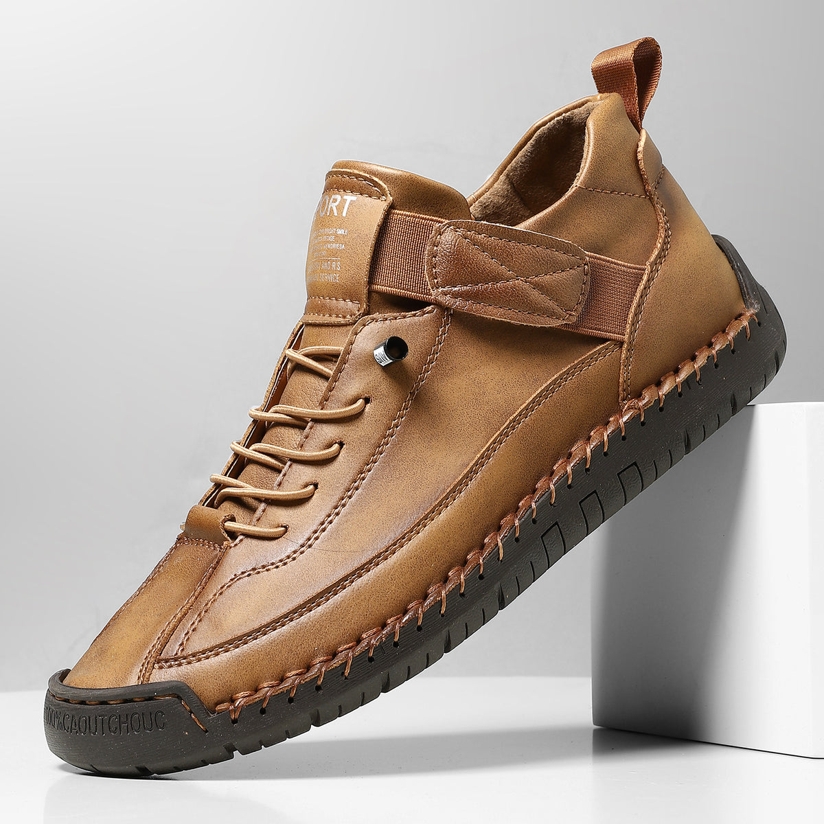 Premium Handmade Stitched Flat Martin Boots | Unisex Leather Boots
