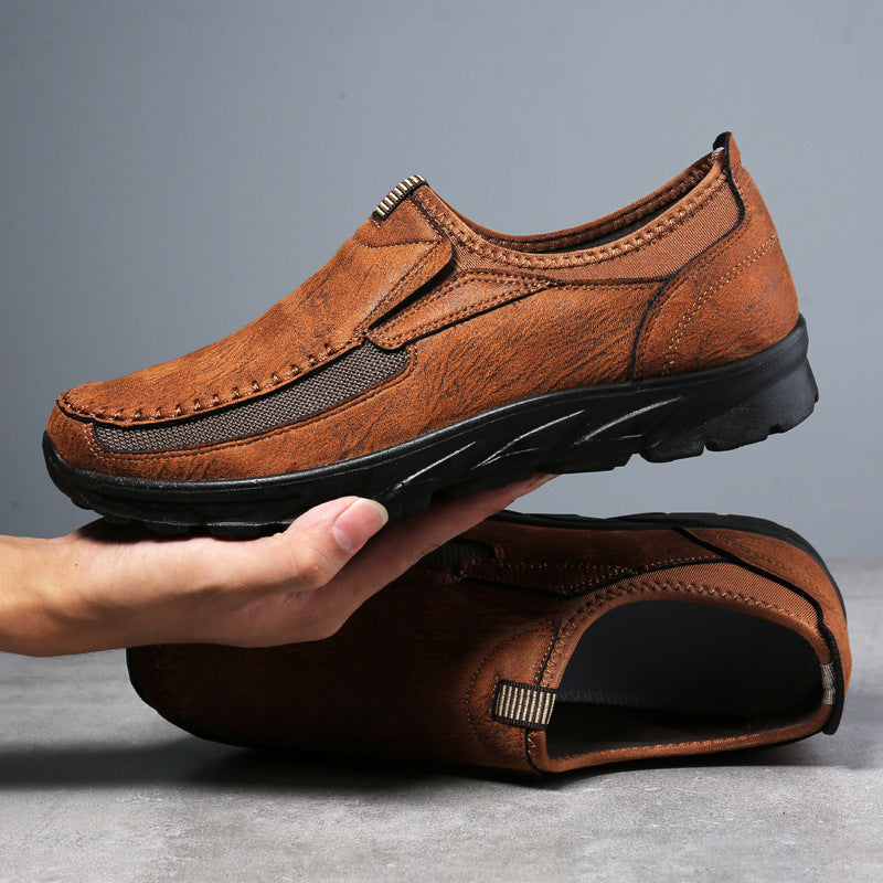 Men's Breathable Casual Business Shoes – British Style Slip-On