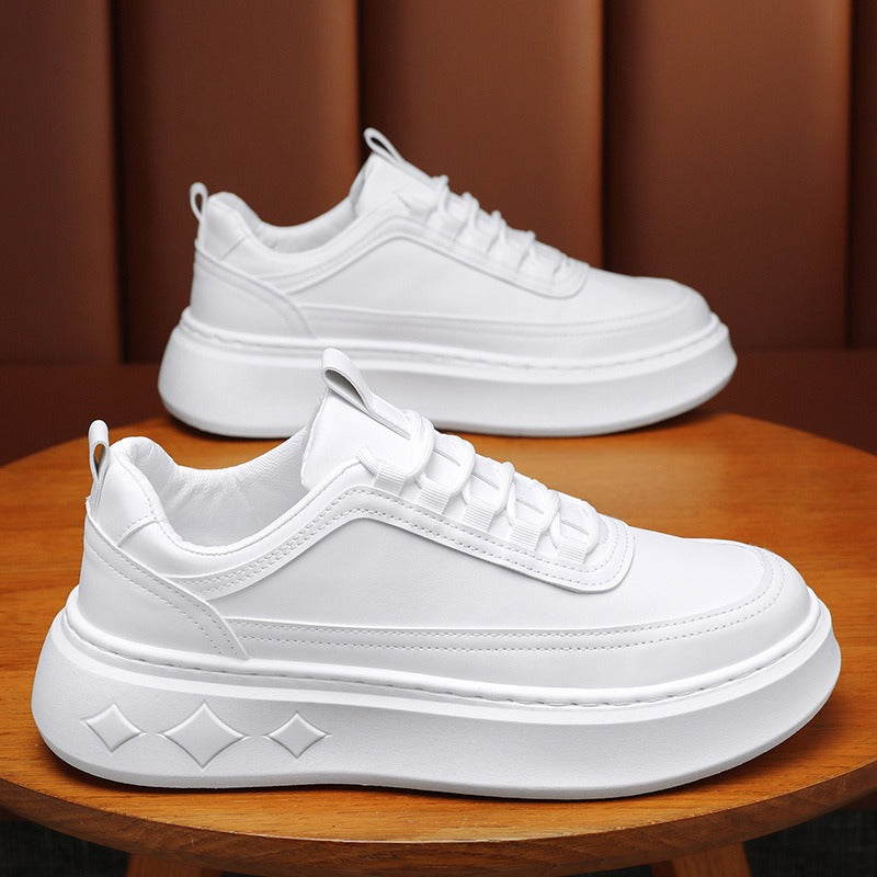 Men's Thick-Sole Board Shoes – Breathable Casual Trainers
