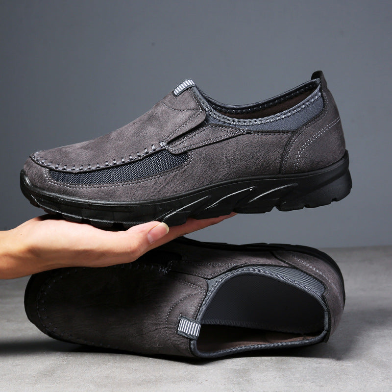Men's Breathable Casual Business Shoes – British Style Slip-On
