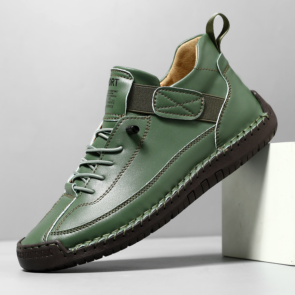Premium Handmade Stitched Flat Martin Boots | Unisex Leather Boots