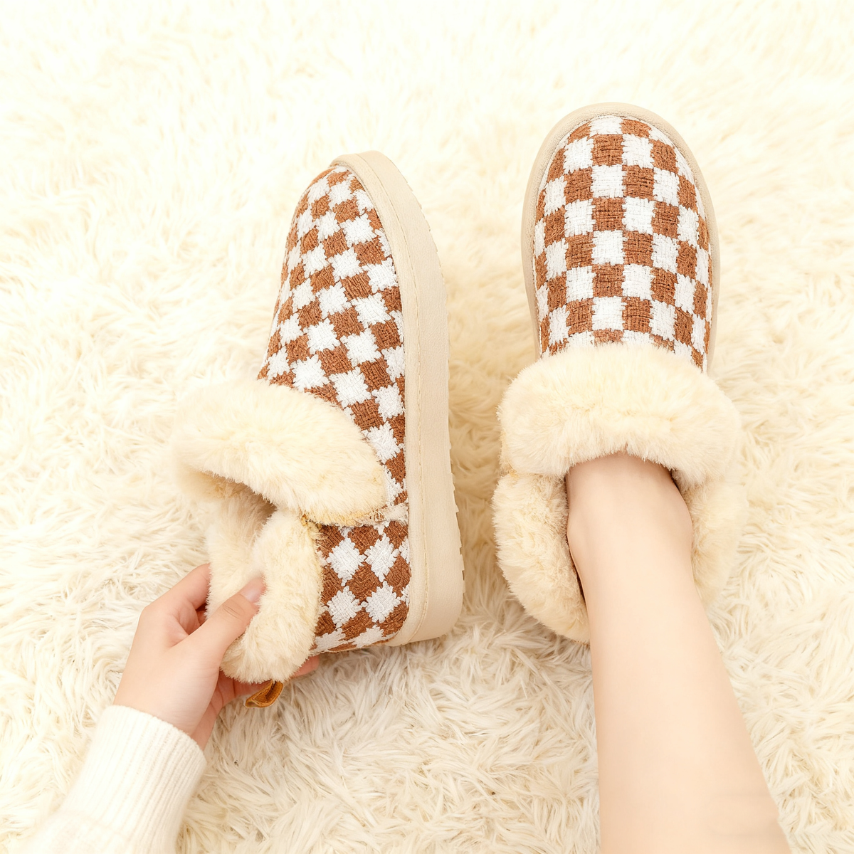 Women's Plush Snow Boots – Thick Winter Cotton Shoes