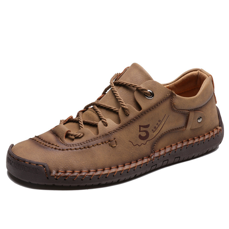 Men's Casual Martin Boots – Round Toe Lace-Up Boots