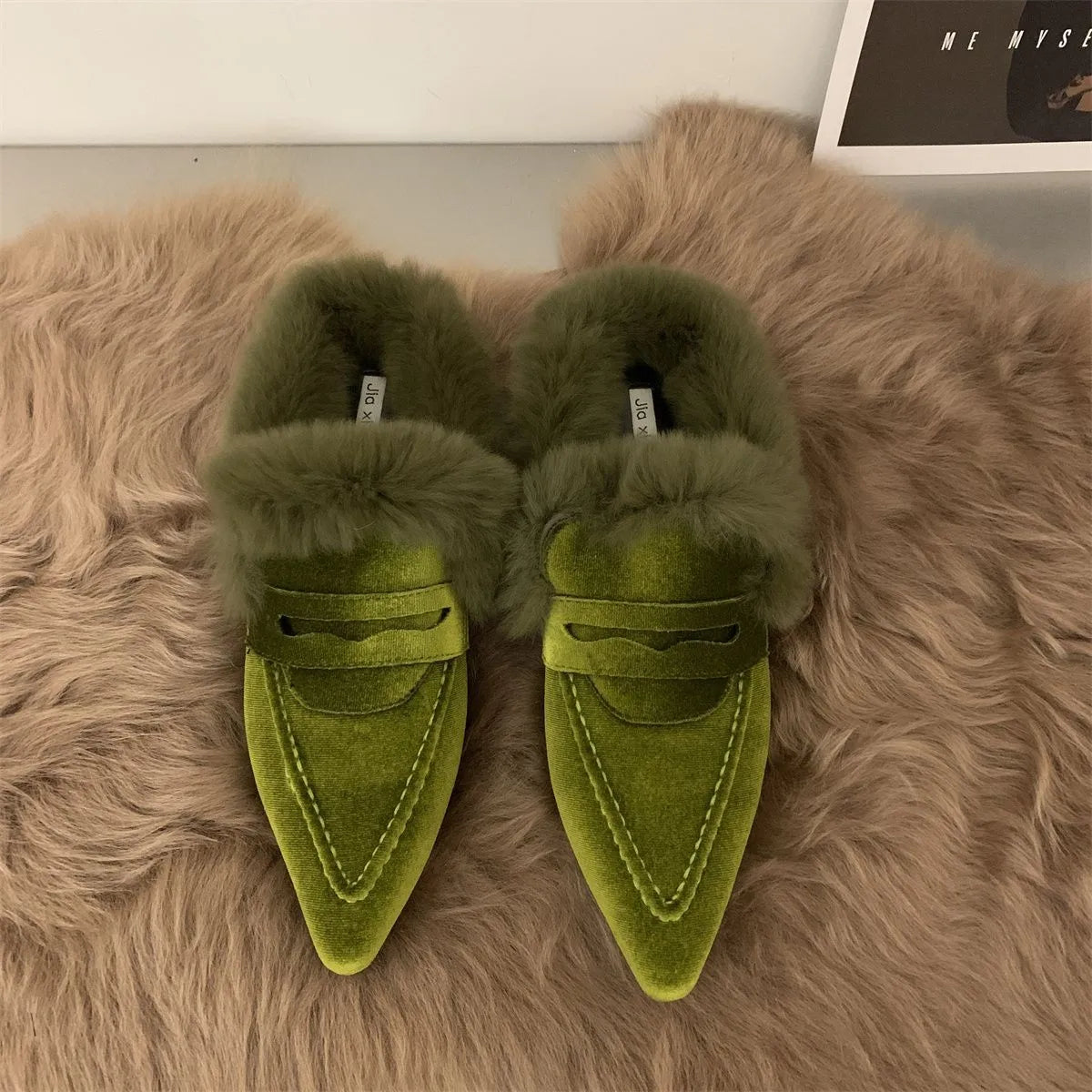 Cosy Platform Fur Slippers | Warm Faux Fur Slides