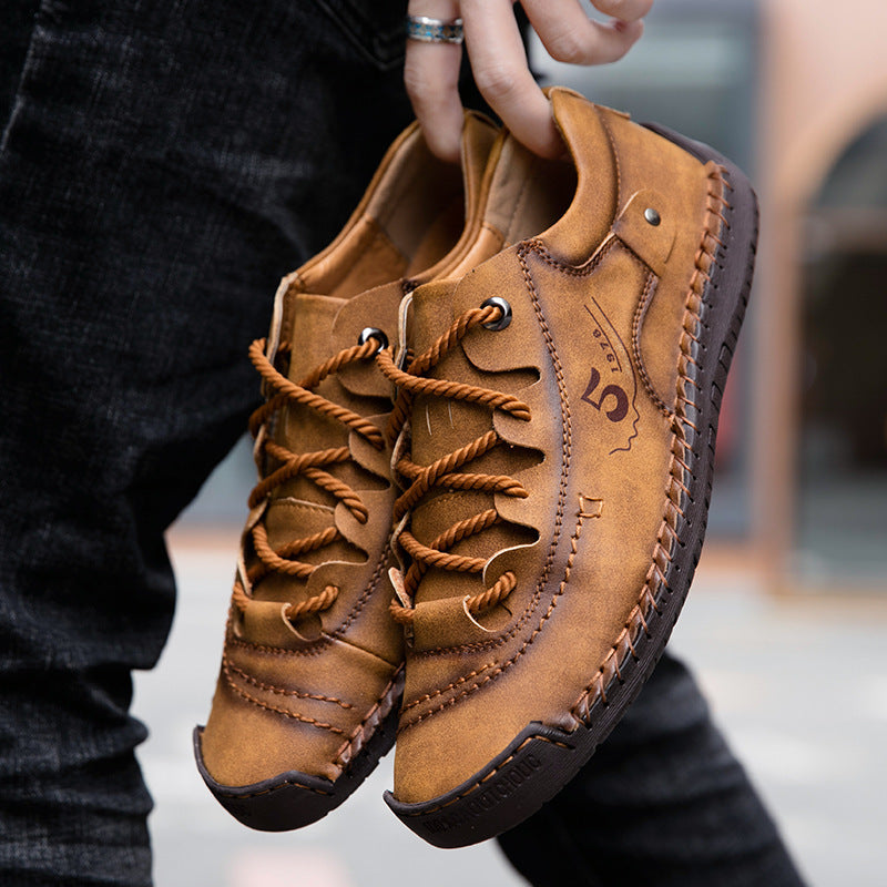 Men's Casual Martin Boots – Round Toe Lace-Up Boots