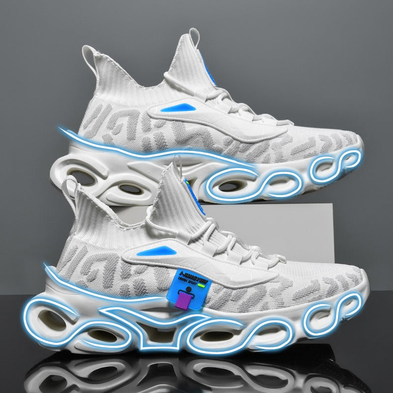 Men's Fly-Woven Sports Trainers – Knife-Edge Sole Sneakers