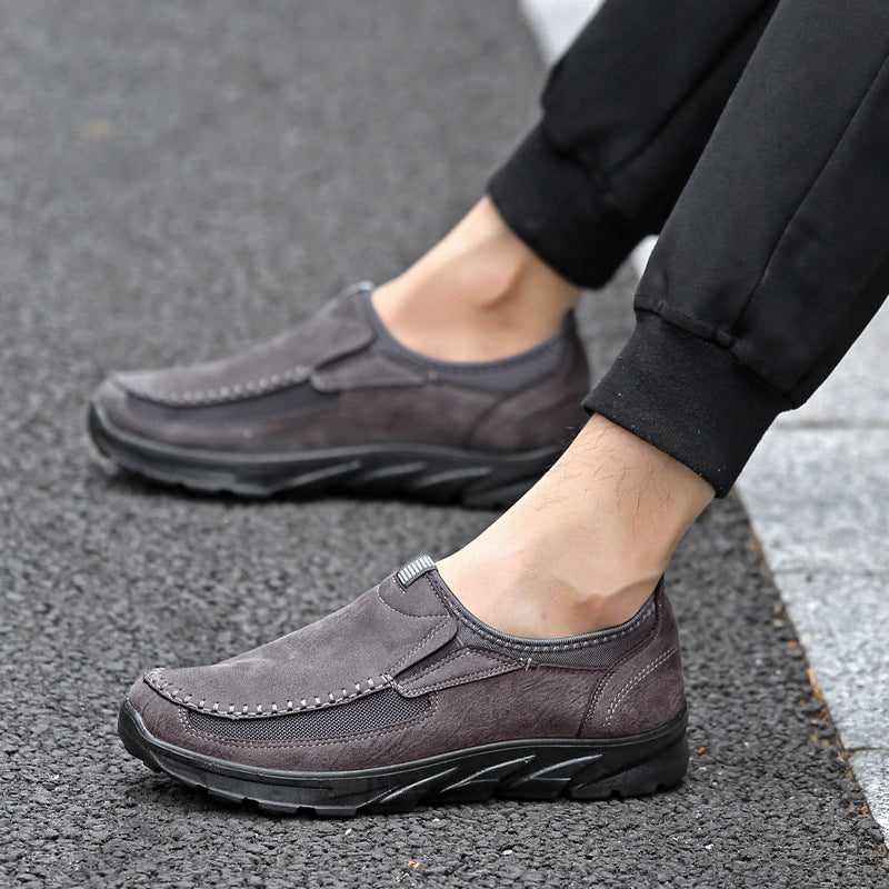 Men's Breathable Casual Business Shoes – British Style Slip-On