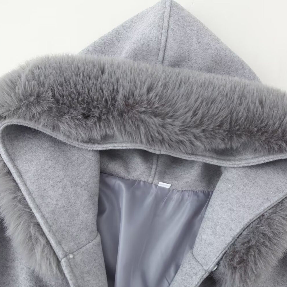 Loose Woolen Coat Jacket – Hooded Streetwear Coat