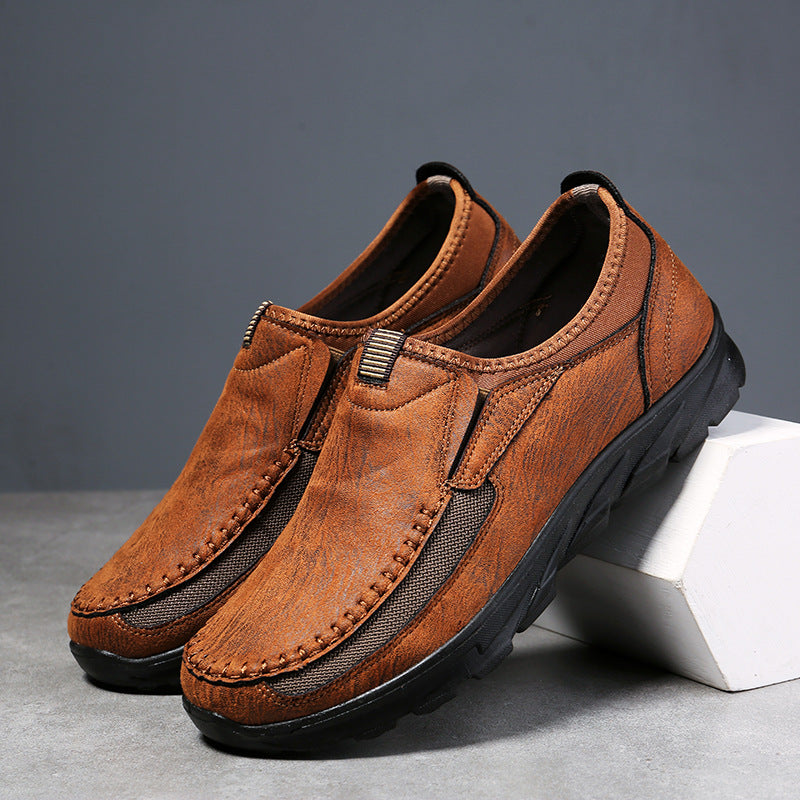 Men's Breathable Casual Business Shoes – British Style Slip-On
