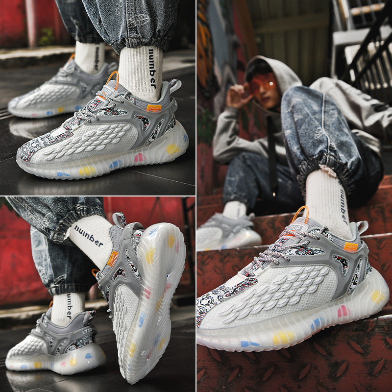 Men's Fly-Knit Running Shoes – Breathable Sports Trainers