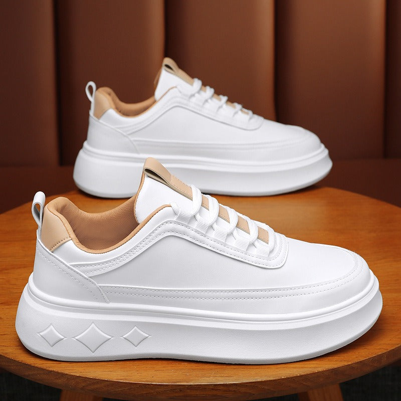 Men's Thick-Sole Board Shoes – Breathable Casual Trainers