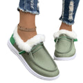 Women's Fuzzy Plush Cotton Shoes – Winter Casual Flats