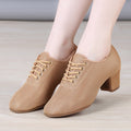 Women's Latin Dance Shoes – Soft-Sole Mid Heel Practice Shoes