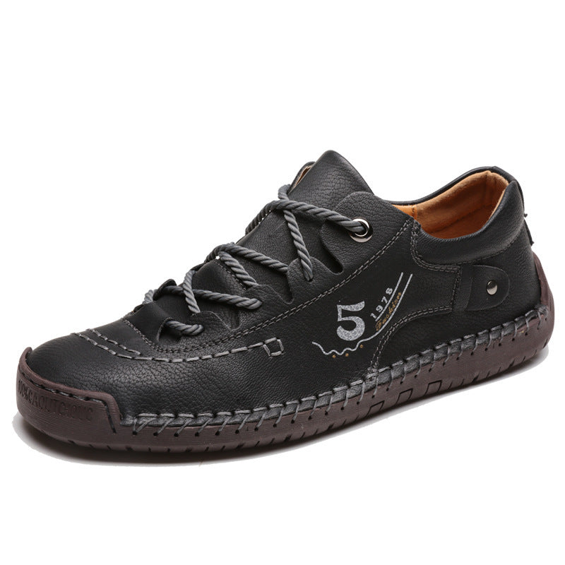 Men's Casual Martin Boots – Round Toe Lace-Up Boots