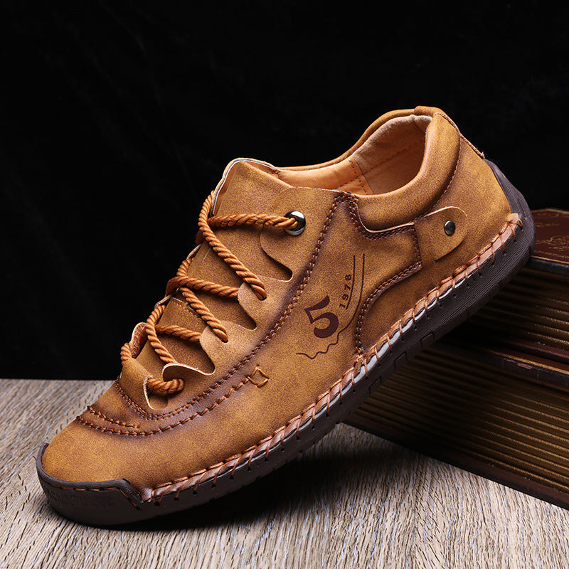 Men's Casual Martin Boots – Round Toe Lace-Up Boots
