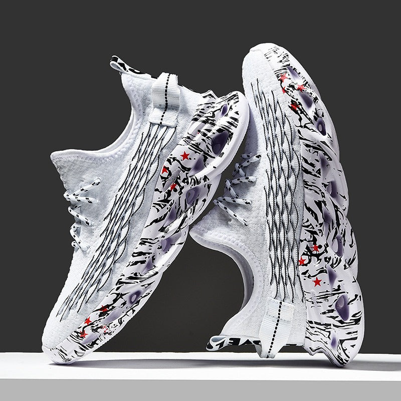 Men's Fly-Woven Mesh Running Shoes – Breathable Blade Sole