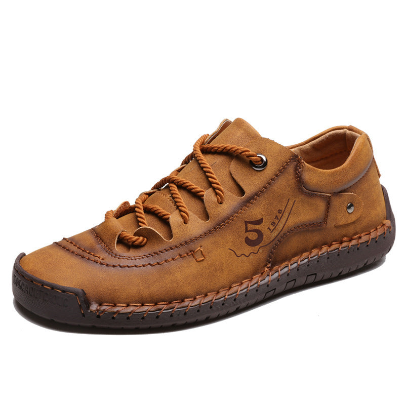 Men's Casual Martin Boots – Round Toe Lace-Up Boots