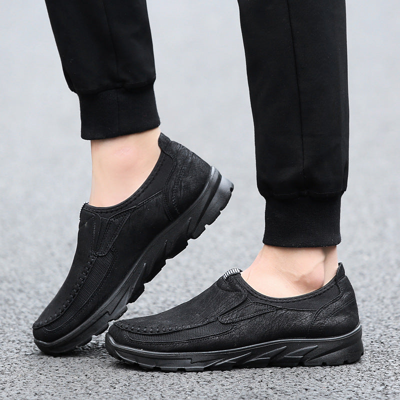 Men's Breathable Casual Business Shoes – British Style Slip-On