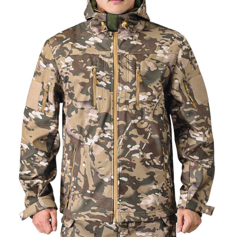 Men's Softshell Jacket – Fleece Lined Camo Outdoor Coat