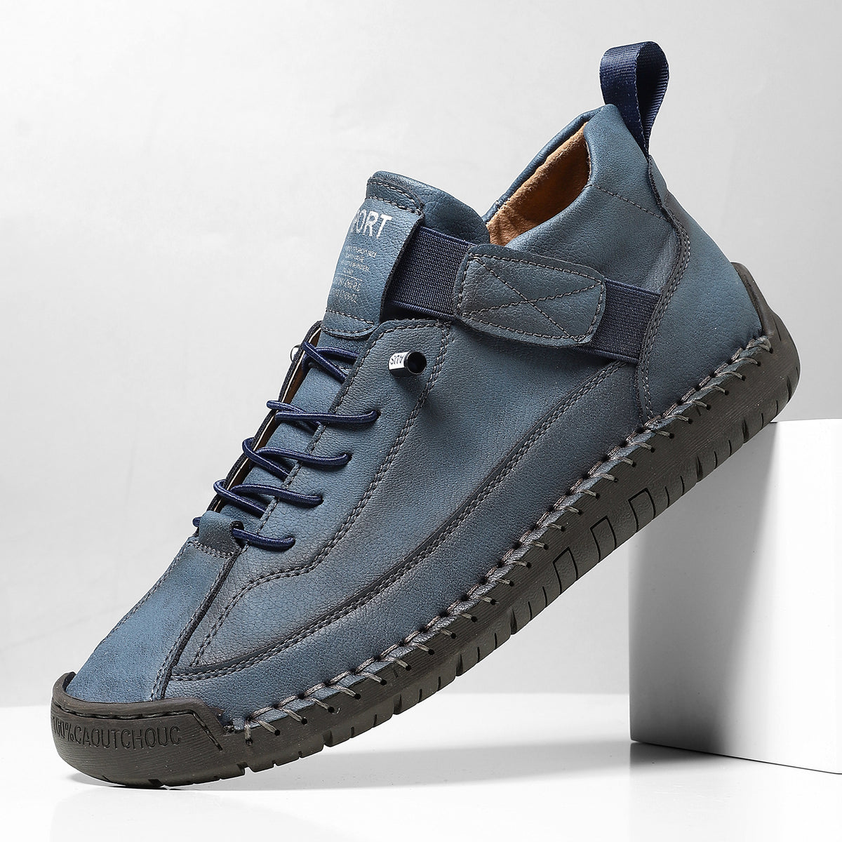 Premium Handmade Stitched Flat Martin Boots | Unisex Leather Boots