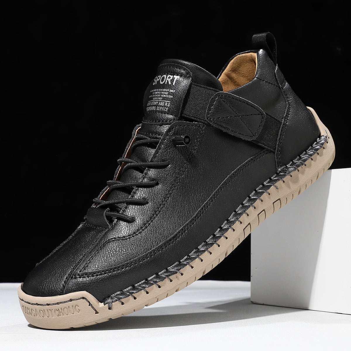 Premium Handmade Stitched Flat Martin Boots | Unisex Leather Boots