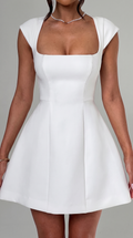 Sable & Ash Square-Neck Mini Dress