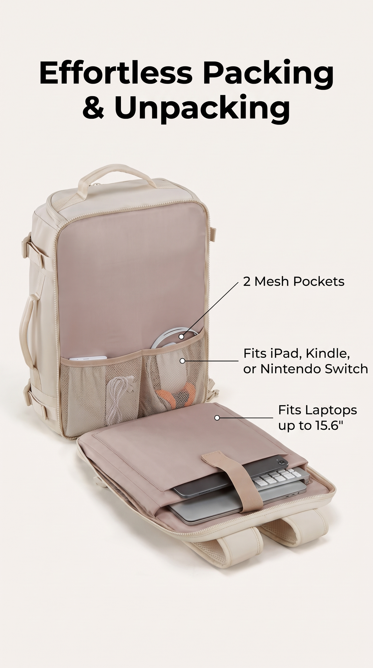 SableAir® 38L Expandable Travel Backpack + Free Gift