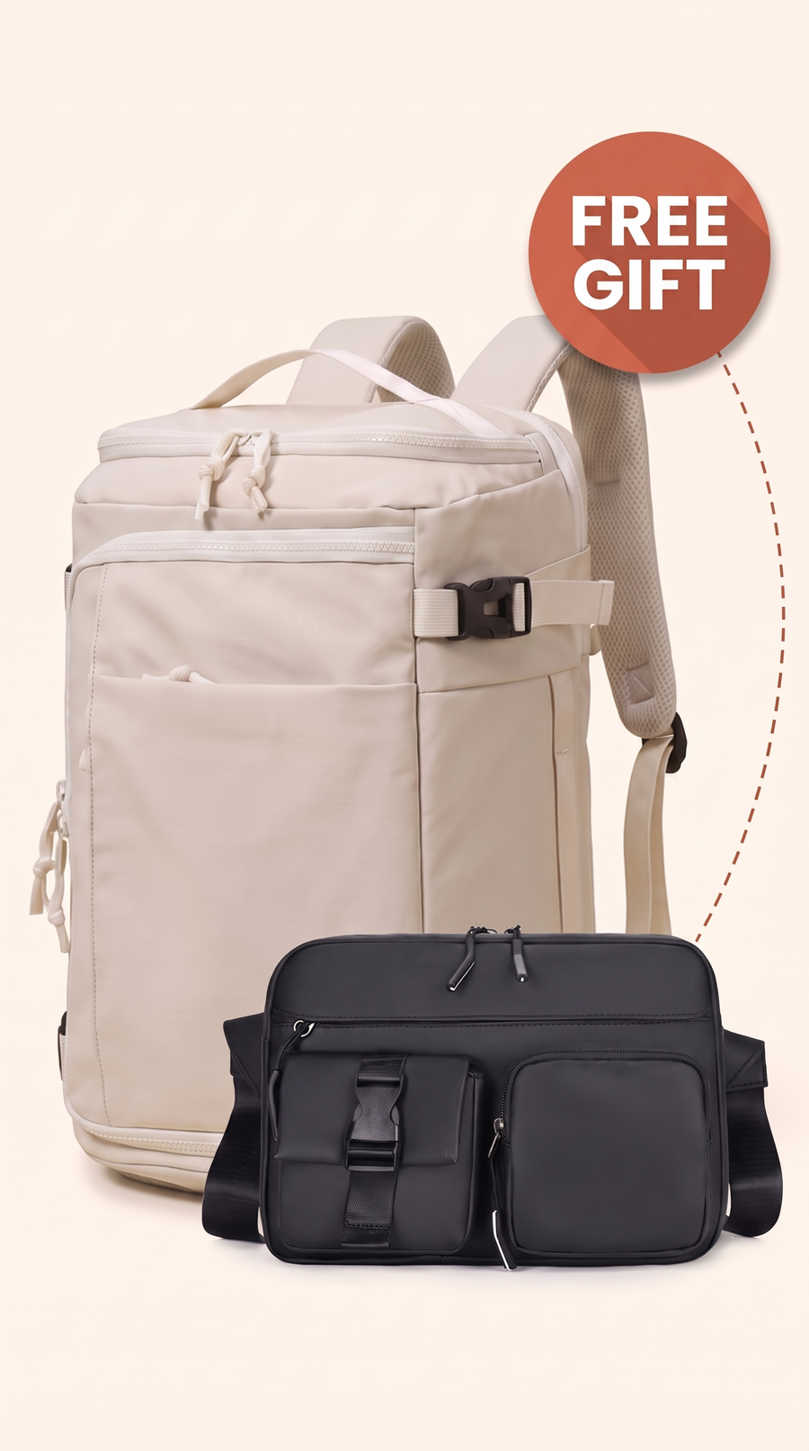 SableAir® 38L Expandable Travel Backpack + Free Gift