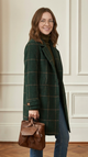 Fashion Plaid Wool Coat – Vintage Style Wool Blend
